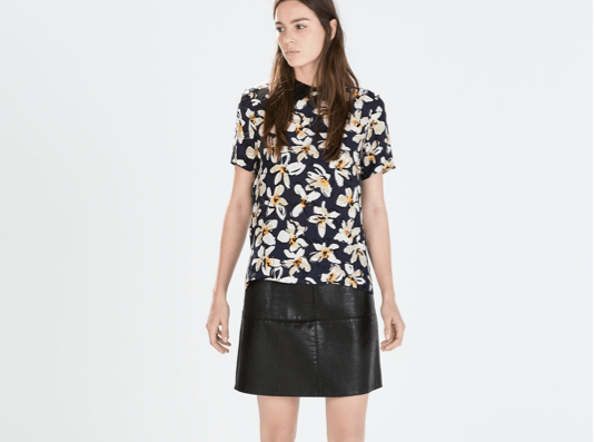 Printed Top with Shirt Collar, $29.99.  I'm in love with this top.  I think it's perfect for the office, for a date night, or even for brunch outing on the weekend.  Perfection all around!